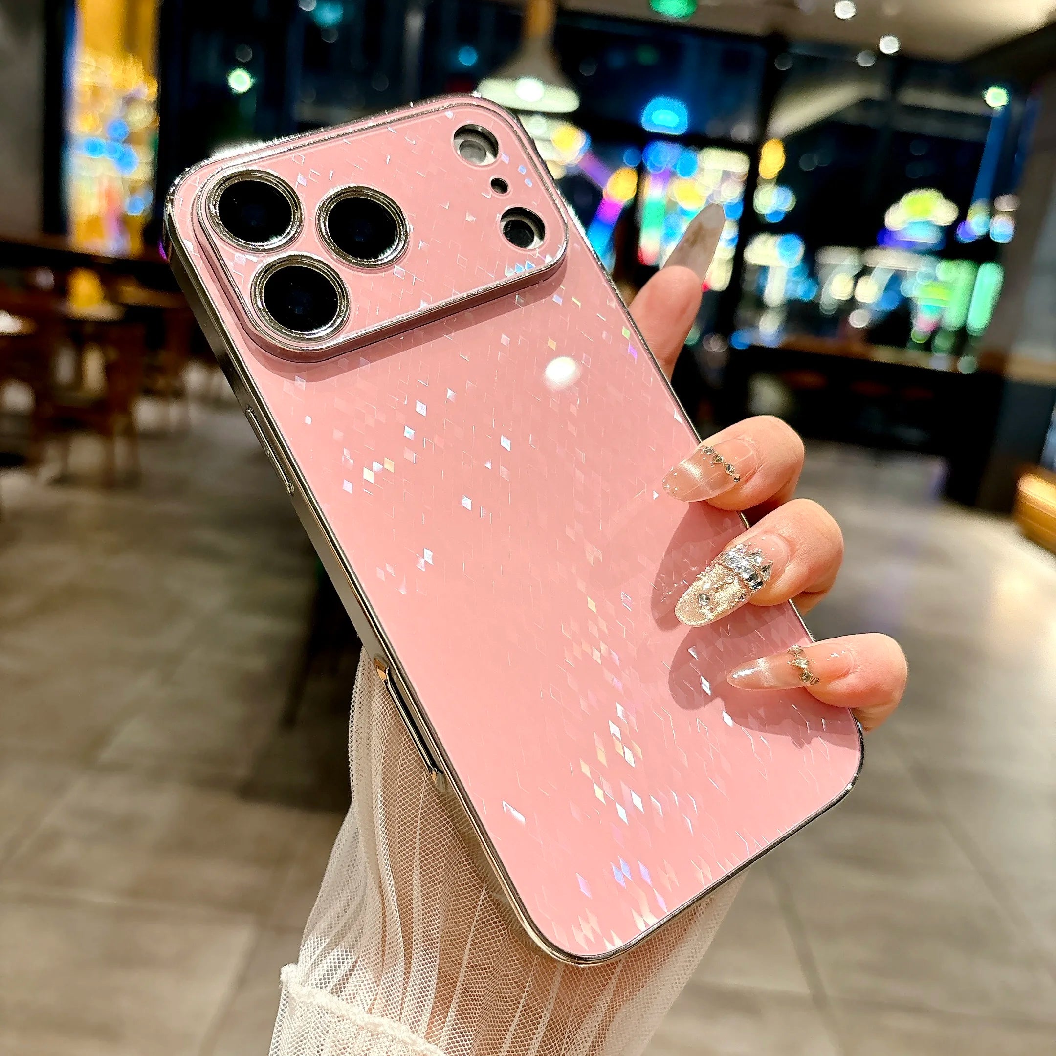 Chic Bling Glitter Plating Phone Case For iPhone 17 Air 16 15 14 12 11 Pro Max Plus Nightclub Party Focus Shiny Soft Hard Cover