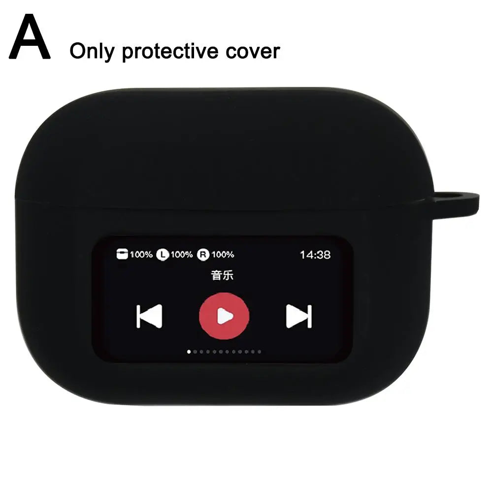 For AirPods A9pro Music Player Pattern Wireless Bluetooth Earphones Silicone Protective Case Thin Edition