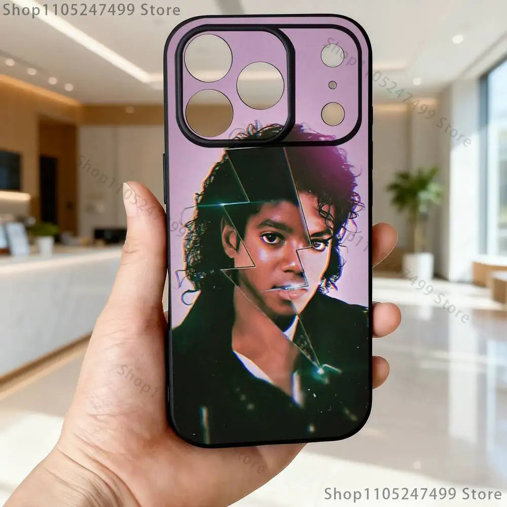 Thriller Dangerous M-Michael J-Jackson Phone Case For iPhone 17,16,15,14,13,12,11,Pro,Max,Plus,E,SE4,Air,Mini Black Soft Funda