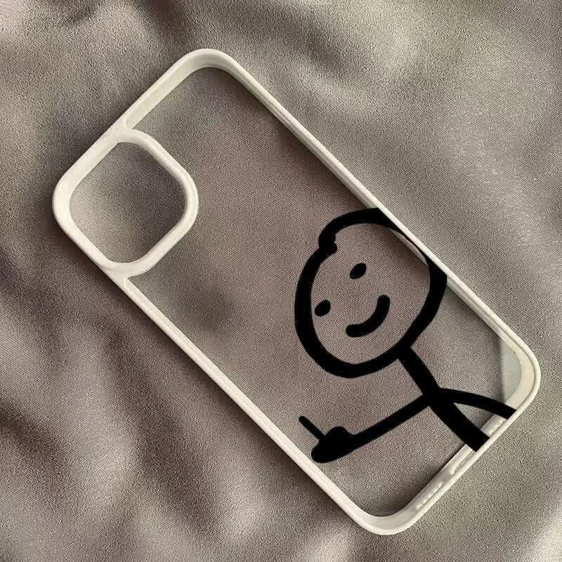 Cute Funny Matchman Phone Case For iPhone 17 16 15 Plus Cases For iPhone 17 Air 11 12 13 14 Pro Max Clear Phone Cover