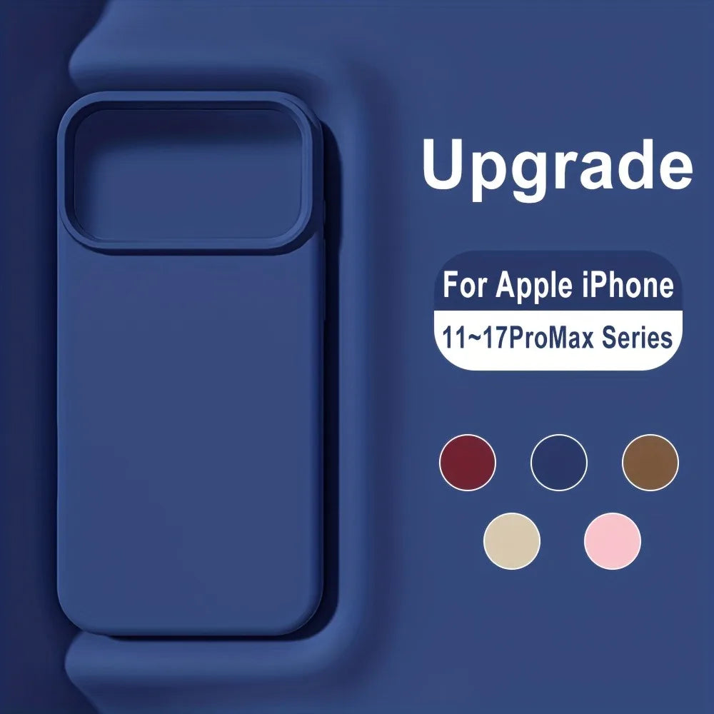 Original Official Liquid Silicone Phone Case For iPhone 17 15 16 14 13 12 Pro Max Soft Cases For iPhone Air 16 15 14 Plus Cover