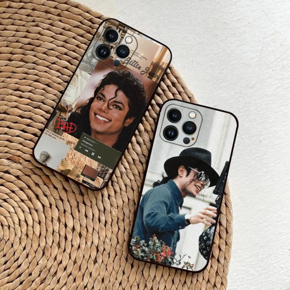 Singer Michael Jackson Phone Case For iPhone 15,14,13,12,11,Plus,Pro Max,XS,X,XR,SE,Mini,8,7 Soft Silicone Black Cover