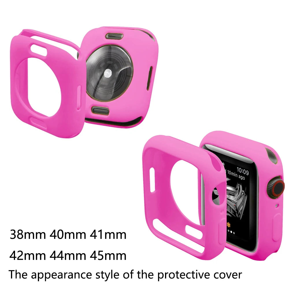 TPU soft case compatible with Apple Watch 987654 Se Apple Watch Series 40mm 44mm 41mm 45mm 49mm Ultra case