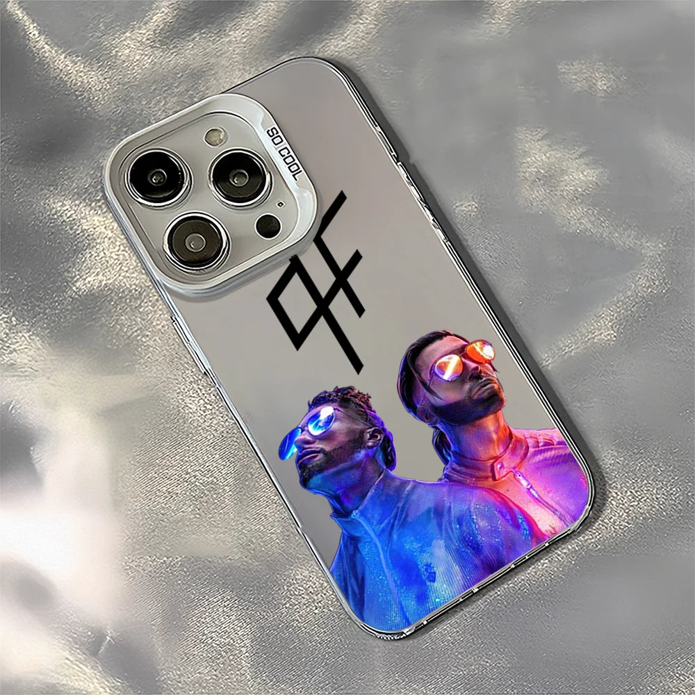 Rapper P-PNL Deux freres Laser Phone Case for iPhone 12 11 13 14 15 16 Max Pro Plus IMD Shockproof Silicone Coque