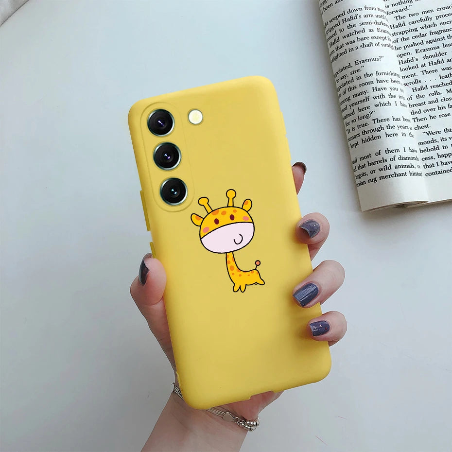 For Samsung S23 Case Cute Soft Silicone TPU Back Cover For Samsung S23 Plus + Phone Case on Samsung Galaxy S23 Ultra Coque Funda