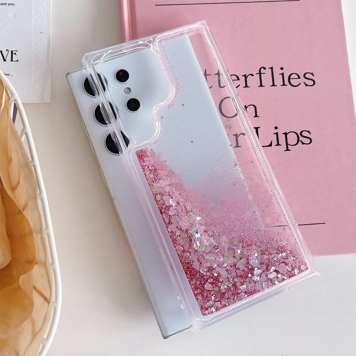 Dynamic Liquid Quicksand Glitter Powder Phone Case For Samsung Galaxy S24 S23 FE S22 S21 S20 Plus S10 Note 20 Ultra 10 9 8 Cover