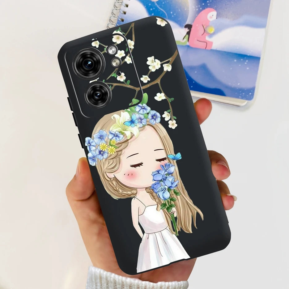 For Motorola Edge 40 Case XT2303-2 Colorful Flower Painted Back Cover 6.55'' Soft Fundas For Motorola Edge 40 Edge40 Phone Cases