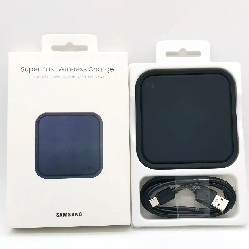 Samsung 15W Qi Wireless Charger Fast Charge Pad For Galaxy S24 S23 S22 S21 S20 Ultra Plus Z Flip Fold 6 5 4 3 For iPhone 15 Pro