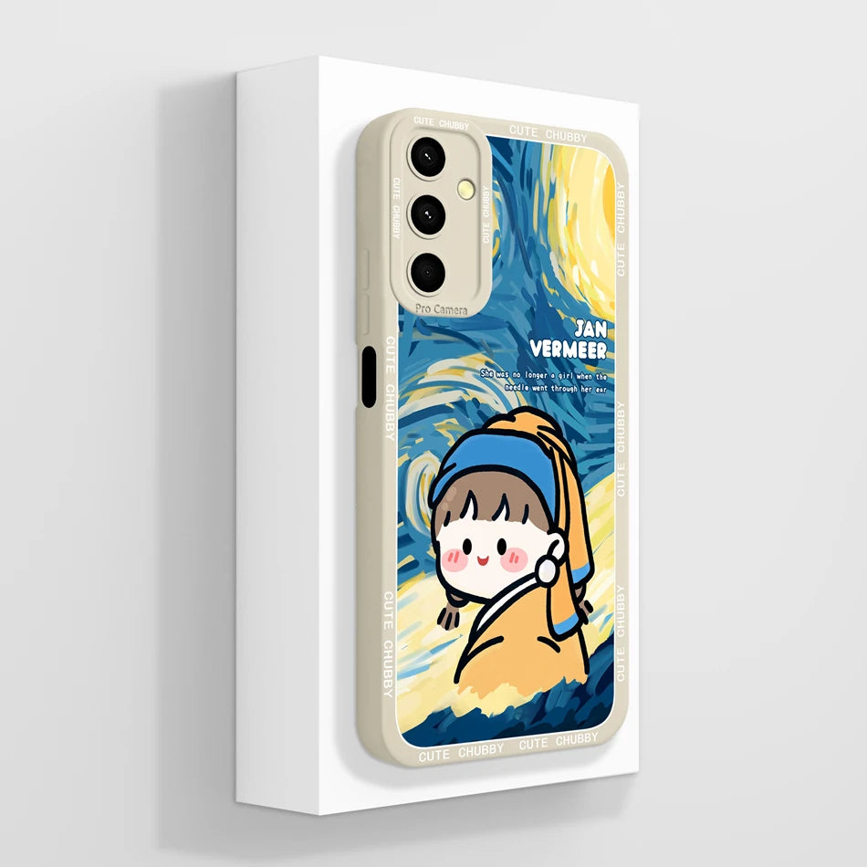 For Samsung Galaxy A24 Phone Case Cute Panda High Quality Liquid Silicone Anti Drop Soft Back Cover For Samsung A 24 Phone Shell