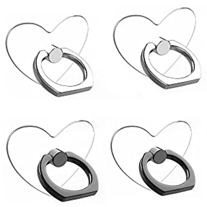 Transparent  Cell Phone Ring Holder Stand 360° Degree Rotation Clear Finger Grip Kickstand Compatible iPhones or Phone Case