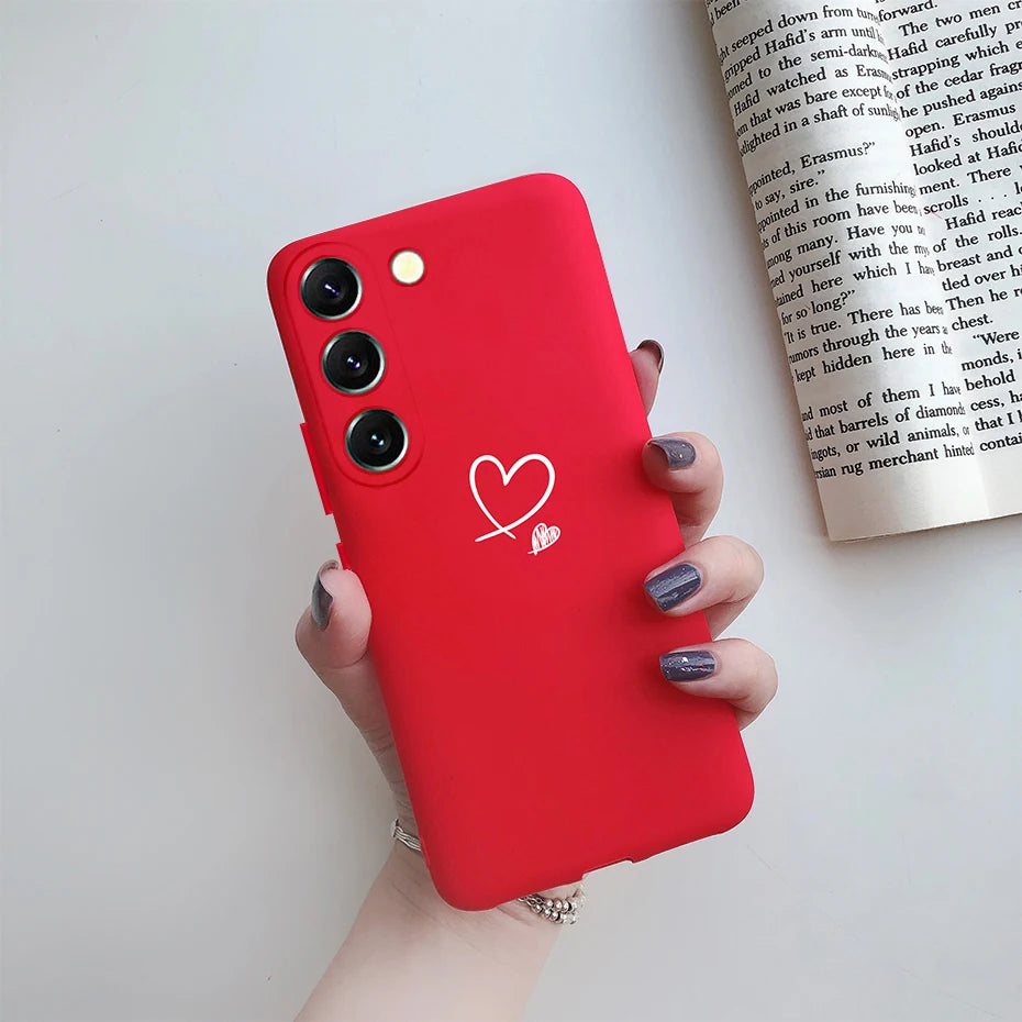 For Samsung S23 Case Cute Soft Silicone TPU Back Cover For Samsung S23 Plus + Phone Case on Samsung Galaxy S23 Ultra Coque Funda