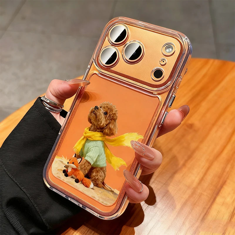 Cute Dog Cases For iPhone 17 16 15 14 13 12 11 Pro Max Clear Funda Shockproof Transparent Soft Cover For Phone 17 16 XS X Case