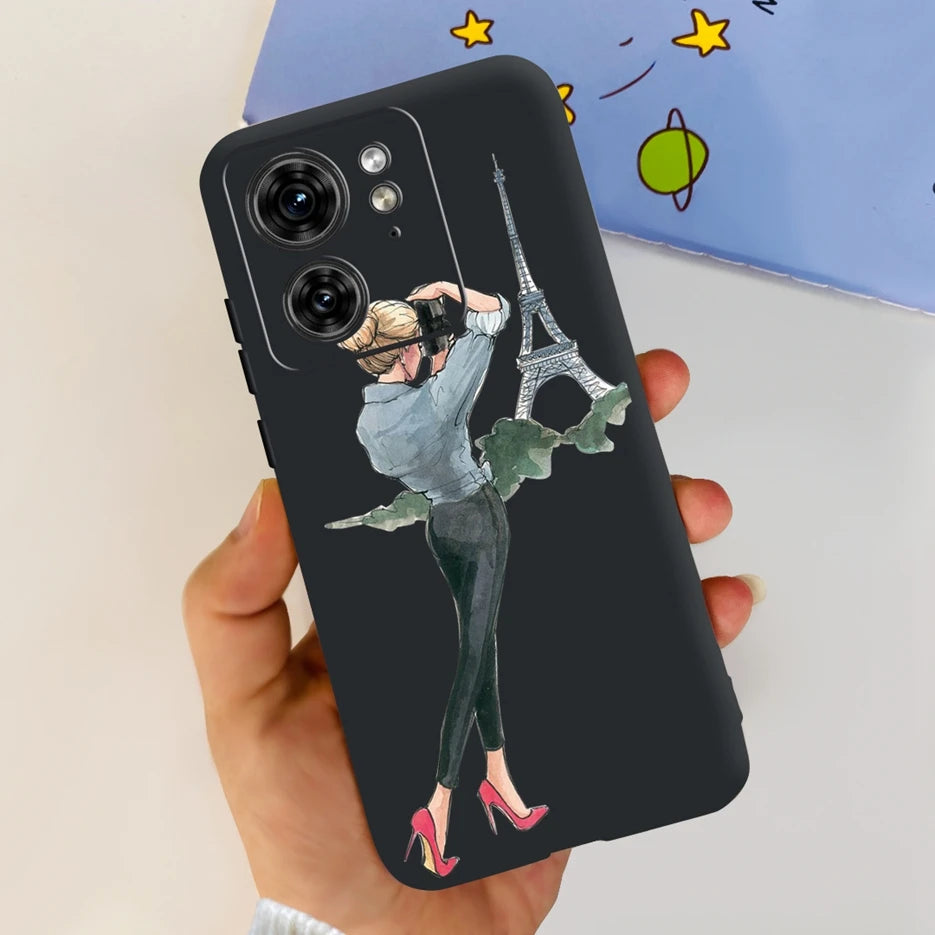 For Motorola Edge 40 Case XT2303-2 Colorful Flower Painted Back Cover 6.55'' Soft Fundas For Motorola Edge 40 Edge40 Phone Cases