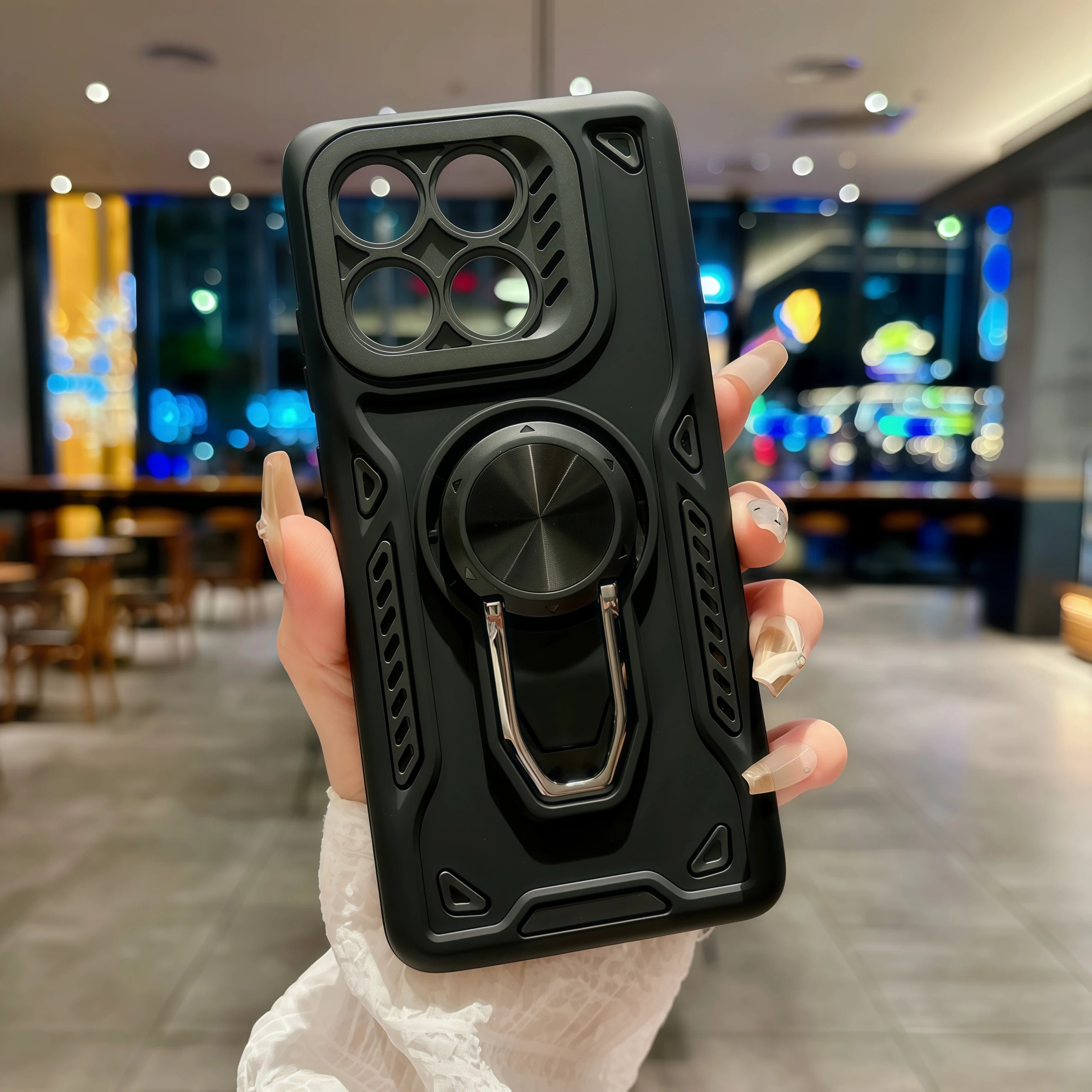 For Motorola Moto G56 G86 G67 G06 Edge 60 Edge 70 Pro Power Military Shockproof Phone Case Metal rotary Bracket Armor Back Cover