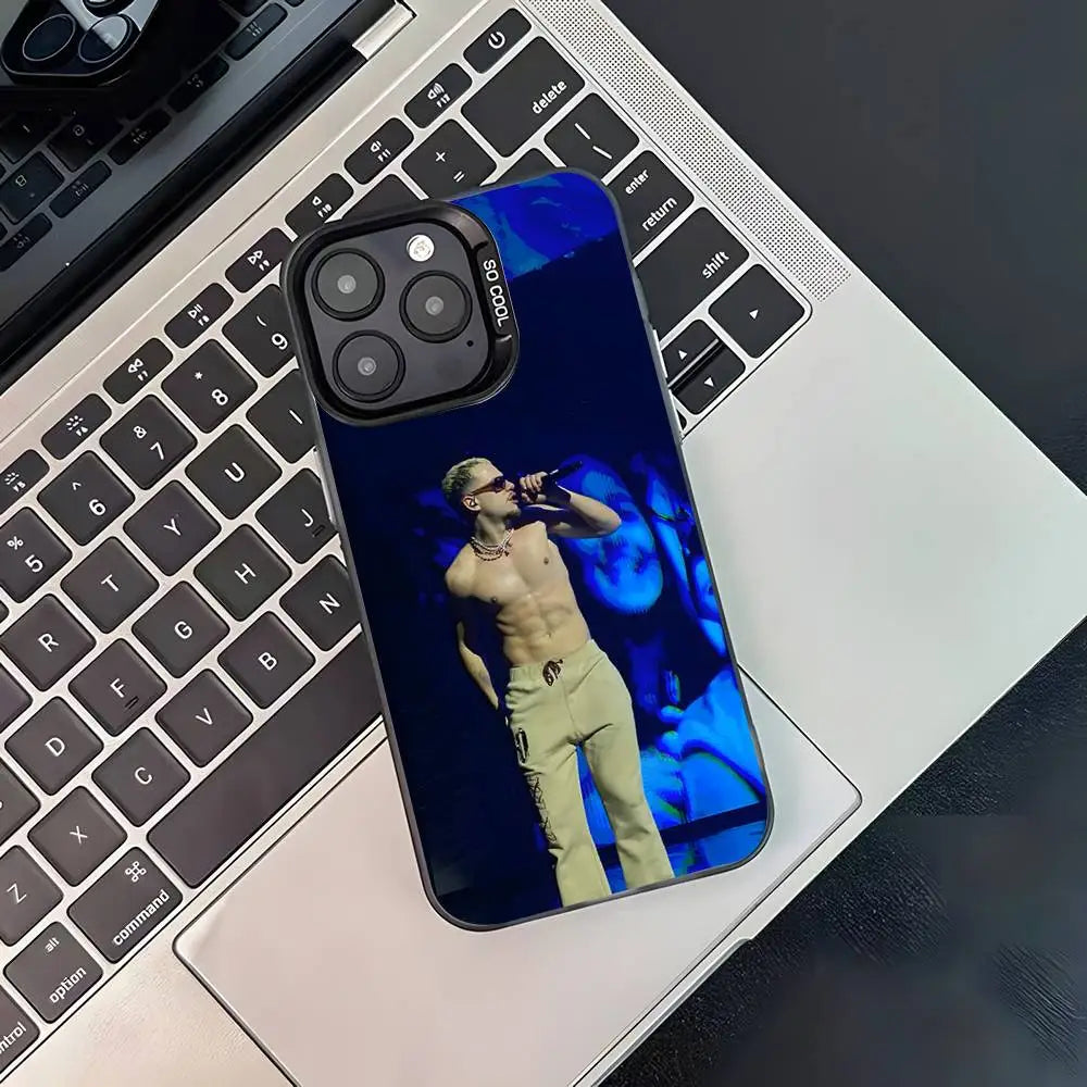 Rapper PLK Chambre 140 Phone Case For iPhone 17,16,15,14,13,12,11,Pro,XS,Max,Plus,Mini,SE4,E Black Matte Shockproof Cover