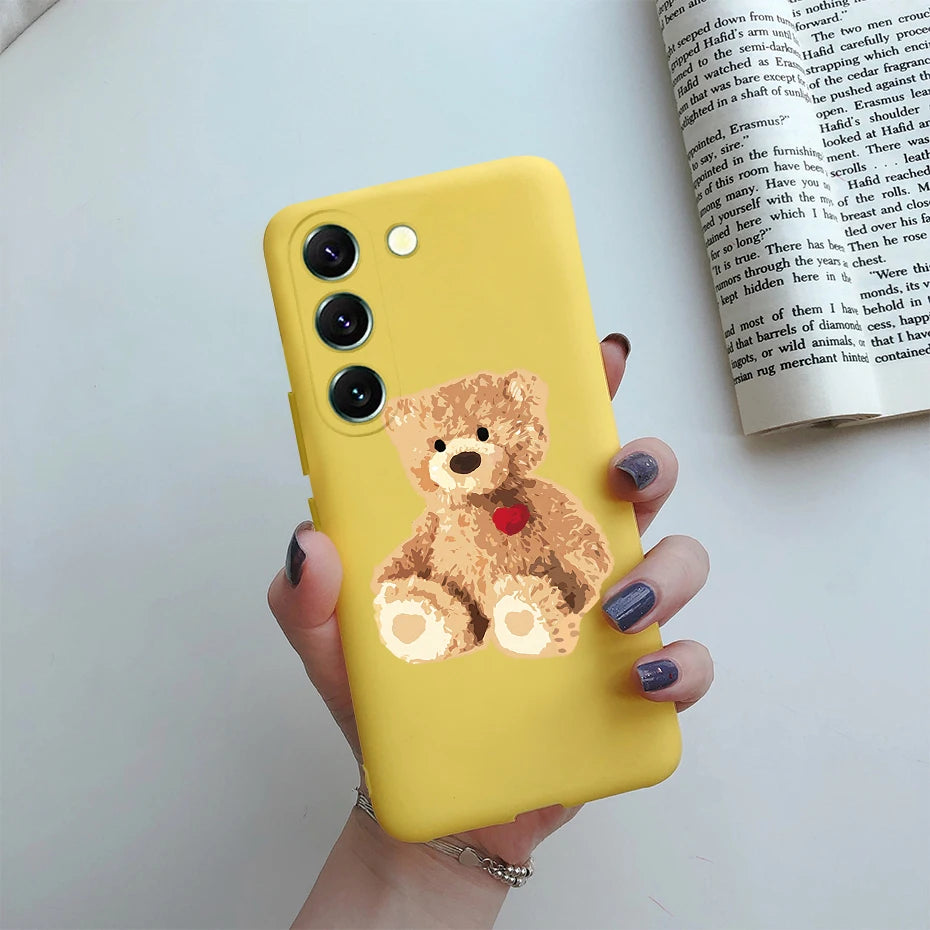 For Samsung S23 Case Cute Soft Silicone TPU Back Cover For Samsung S23 Plus + Phone Case on Samsung Galaxy S23 Ultra Coque Funda