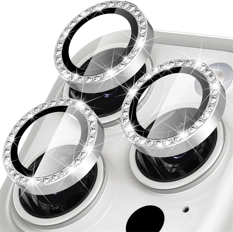 Glitter Diamond Rhinestone Camera Lens Protector for iPhone 17 Air 16 16Pro 15 14 Pro Max Plus 13 12 Mini 11 16Pro 13Pro 12Pro