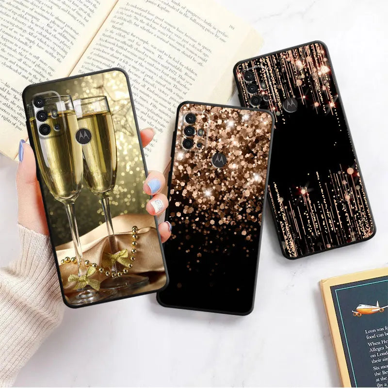 Love Rose Gold Style Phone Case for Motorola Moto G31 G32 G200 G52 G72 G30 G51 G71 5G G22 G50 G82 G8 Power Lite G60 Cover