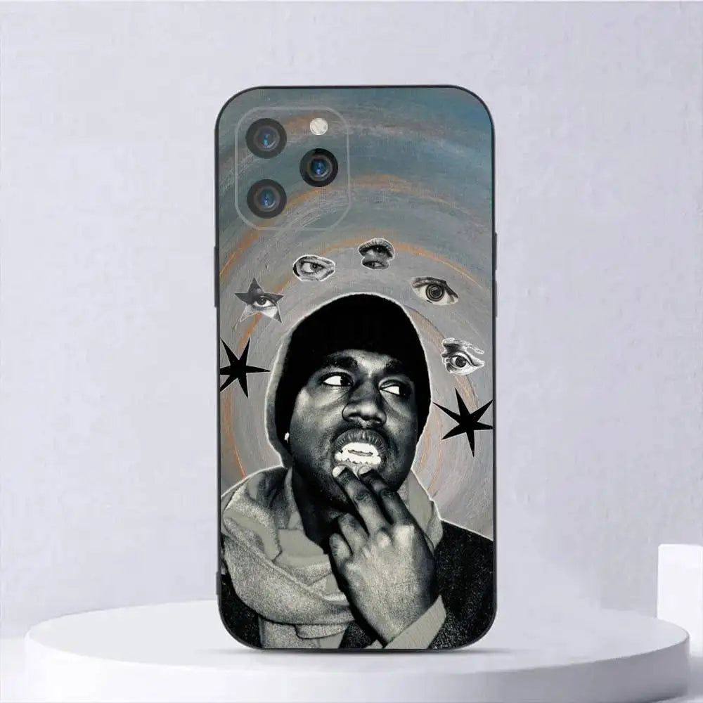 1pc Kanye West Ye Rapper Phone Case Silicone Soft For IPhone 17 Air 16 15 14 13 12 11 Plus Pro Max Plus