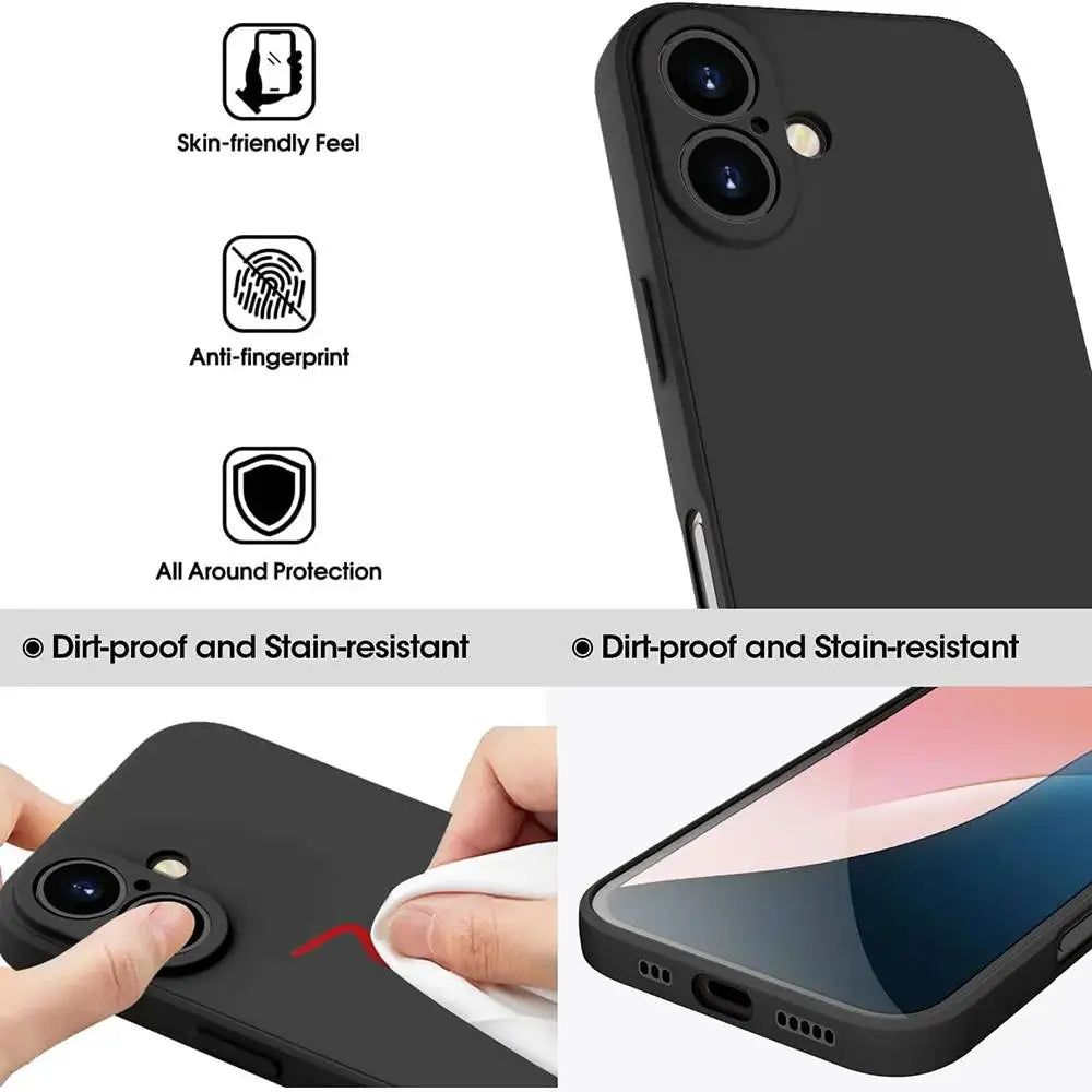 B-Bettys B-Boops Phone Case Stylish Black Matte TPU Case For 11-16. Anti-slip And Wear-resistant