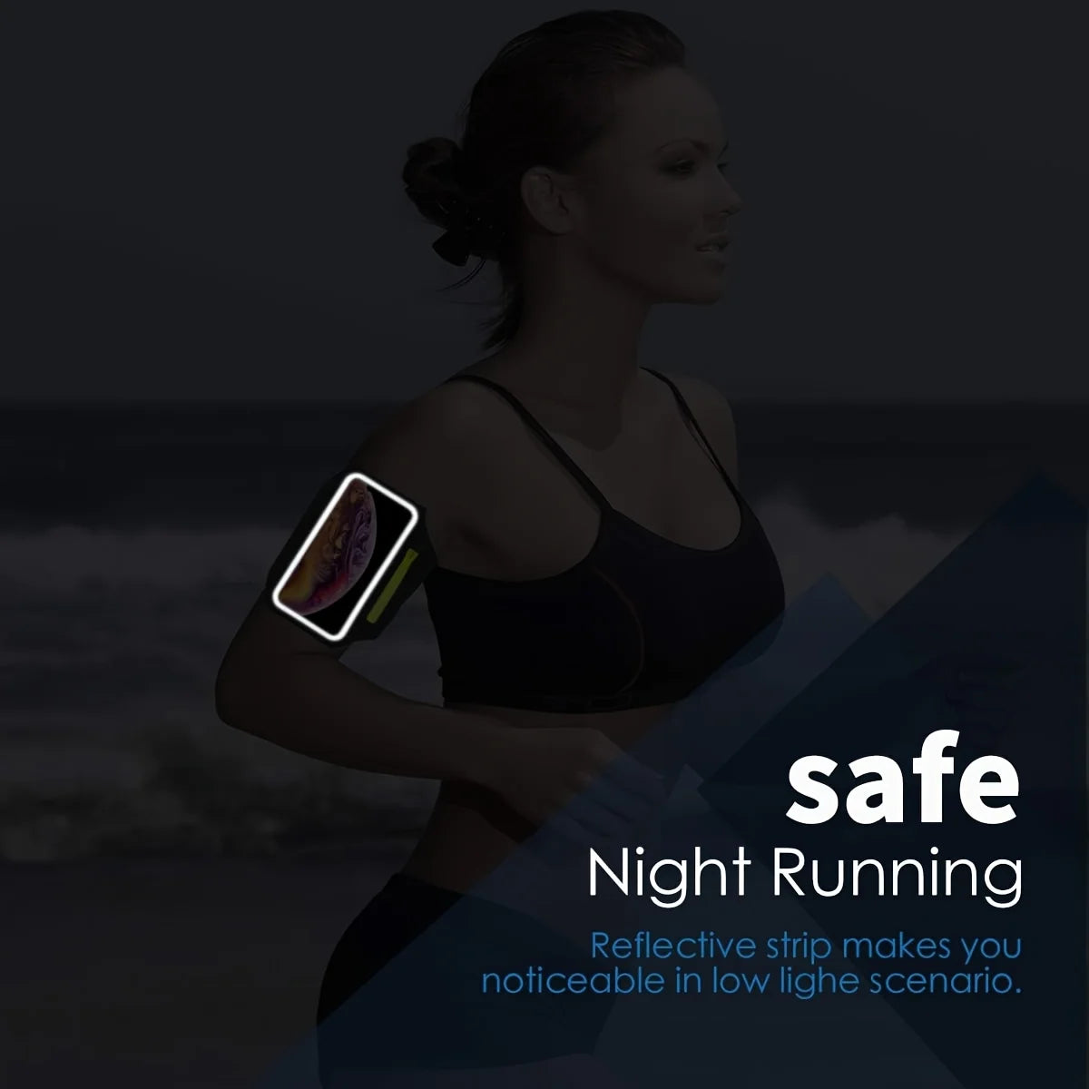 Waterproof Running Arm Bag Sport Armbands For Phone,Up to 6.7 inch Mobile Phone Ultra Light Arm Bag With AirPods Zipper Pocket