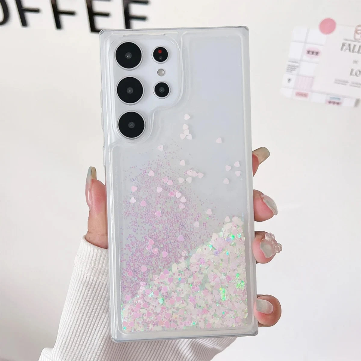 Dynamic Liquid Quicksand Glitter Powder Phone Case For Samsung Galaxy S24 S23 FE S22 S21 S20 Plus S10 Note 20 Ultra 10 9 8 Cover