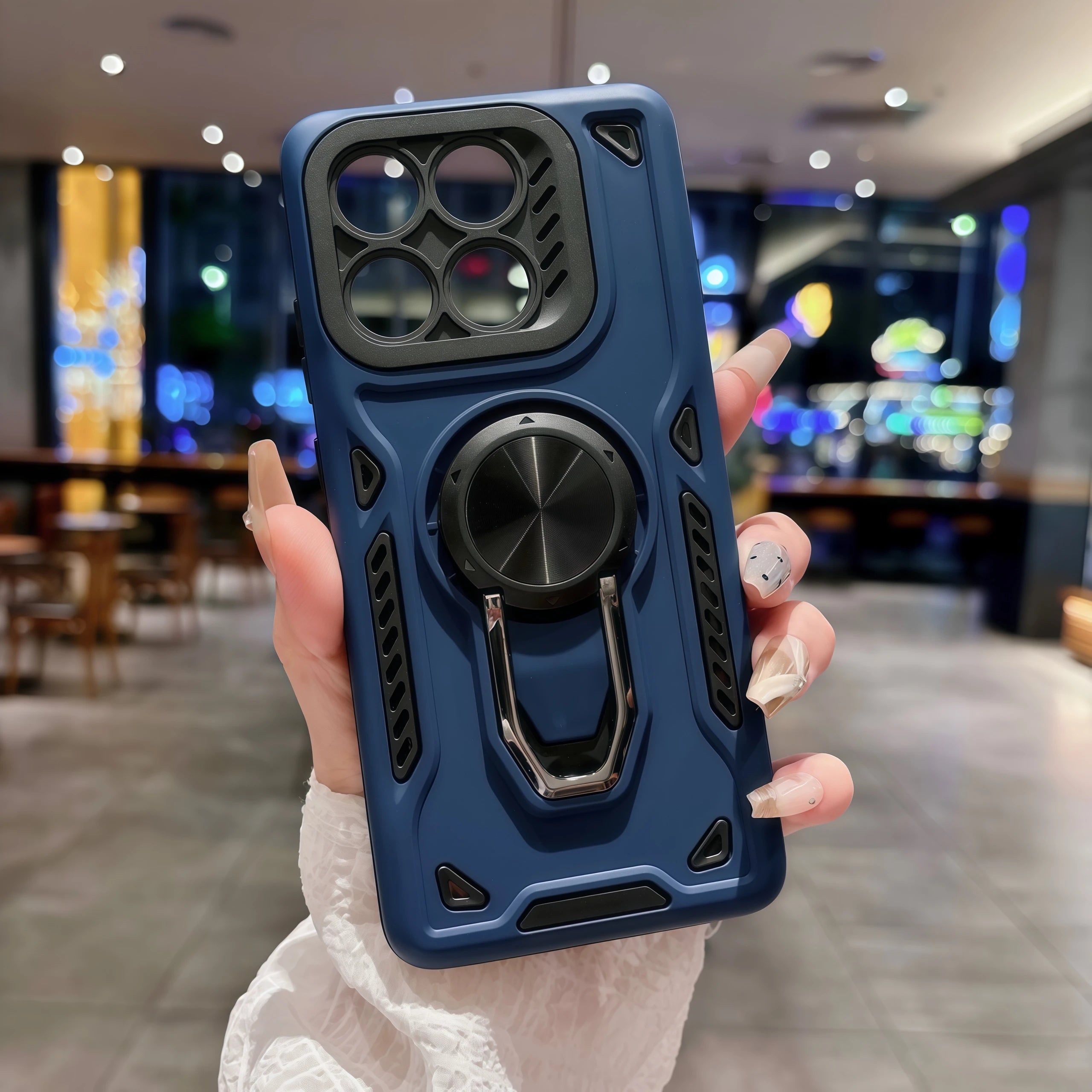 For Motorola Moto G56 G86 G67 G06 Edge 60 Edge 70 Pro Power Military Shockproof Phone Case Metal rotary Bracket Armor Back Cover