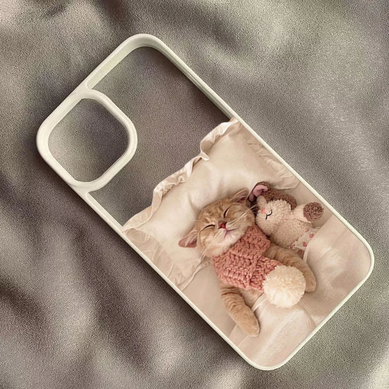 Phone Case For Samsung Galaxy S20 S21 S23 S24 Ultra S25 FE A06 A16 A54 A35 A15 A55 A52 A34 5G S25 Funny Cute Cat Silicone Cover