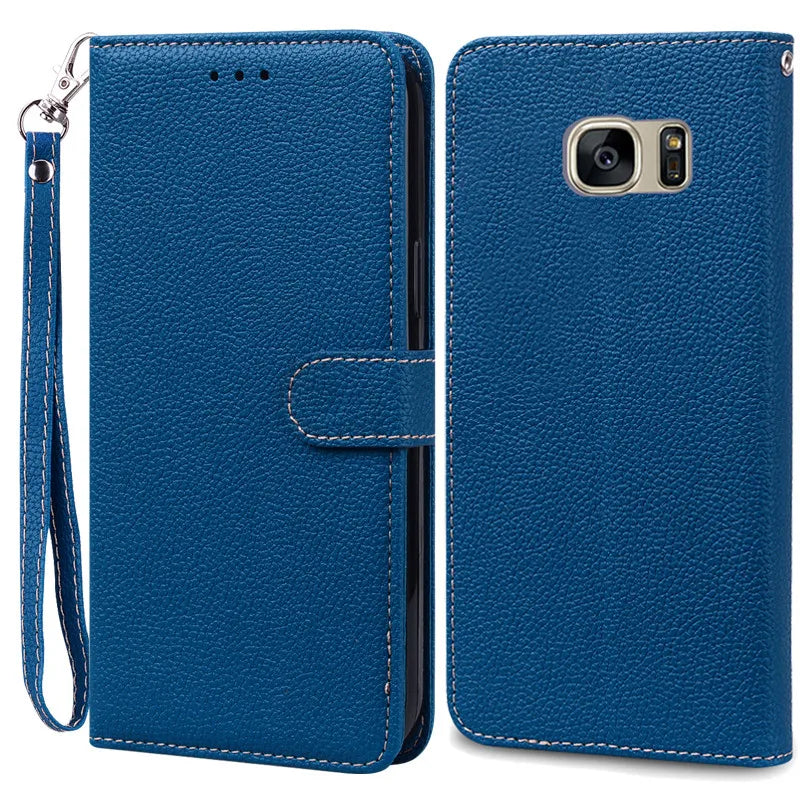 S7Edge Case For Samsung Galaxy S7 Case Leather Wallet On For Samsung S7 Edge Case Soft Flip Cover For Samsung S7 S 7 Edge Fundas