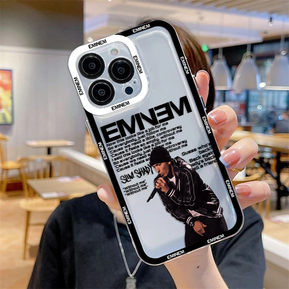 Rapper Singer Eminem Phone Case For iPhone 17 16 15 14 13 12 11 Pro Max Mini SE 7 8 Plus 17E Shockproof Non-Slip Cover Fundas