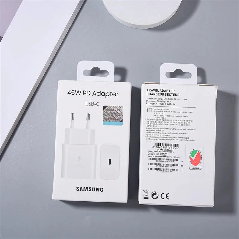 EP-TA845 For Samsung Note 20 S24 S23 Ultrra 45W PD PPS Super Fast Charger EU Power Adapter for Galaxy S21 S20 FE A73 A53 A52 A55