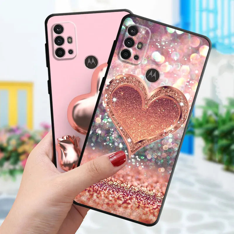 Love Rose Gold Style Phone Case for Motorola Moto G31 G32 G200 G52 G72 G30 G51 G71 5G G22 G50 G82 G8 Power Lite G60 Cover