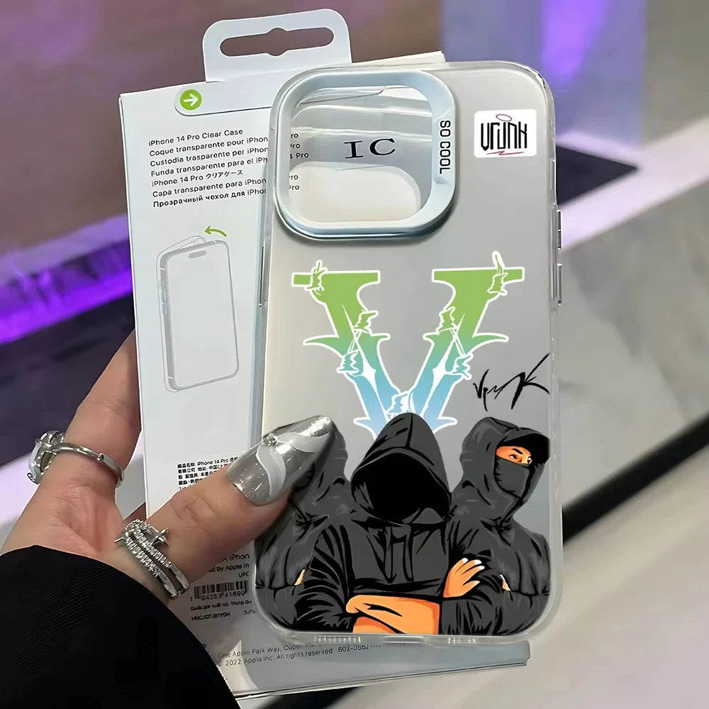Fashion Luxury Phone Case For iPhone 17 Air 16e 16 Pro Max 15 14 Plus 13 12 Mini 11 Shockproof Silicone Hot V-Vrunks Back Cover