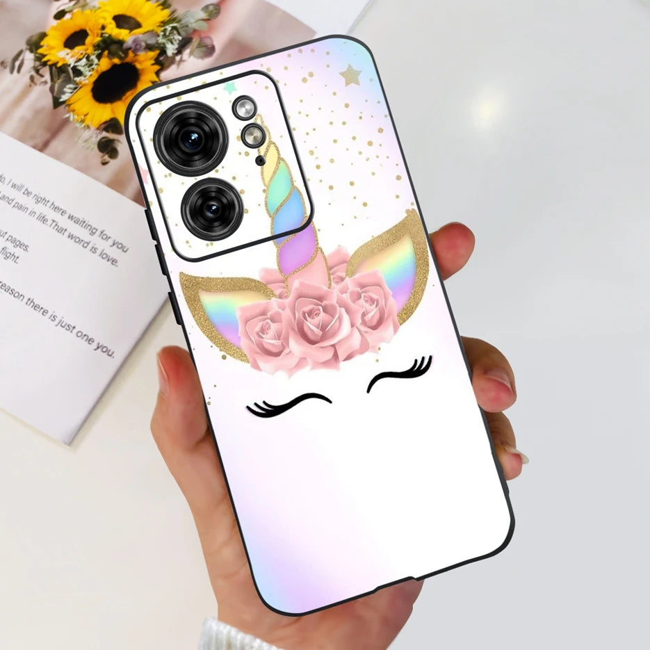 For Motorola Edge 40 Case XT2303-2 Colorful Flower Painted Back Cover 6.55'' Soft Fundas For Motorola Edge 40 Edge40 Phone Cases