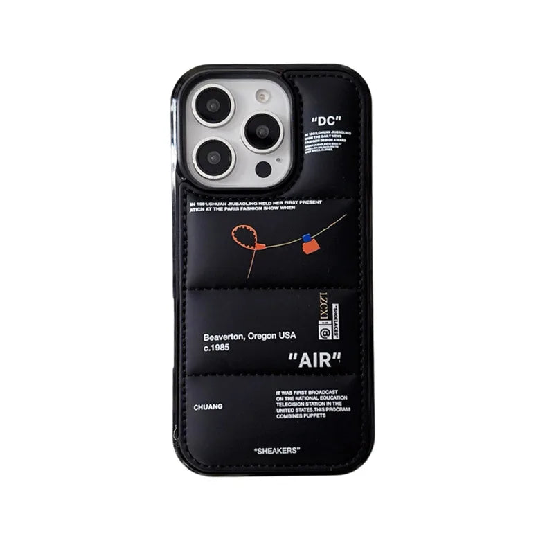 New Sports shoes down jacket phone Cases for iphone 11 12 13 14 15 16 17 Pro Max Plus Air Luxury Sneakers Buffer Cover Case