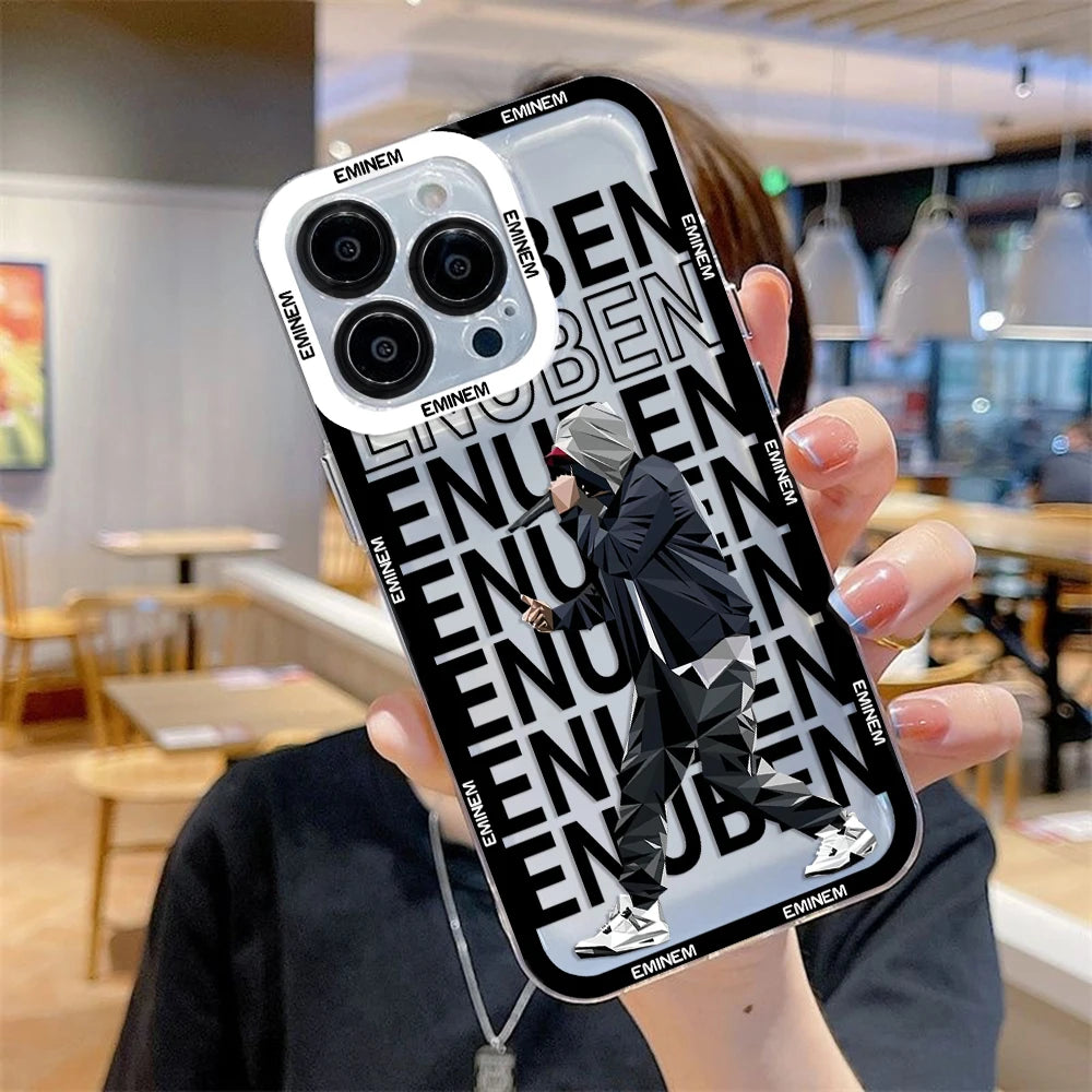 Rapper Singer Eminem Phone Case For iPhone 17 16 15 14 13 12 11 Pro Max Mini SE 7 8 Plus 17E Shockproof Non-Slip Cover Fundas