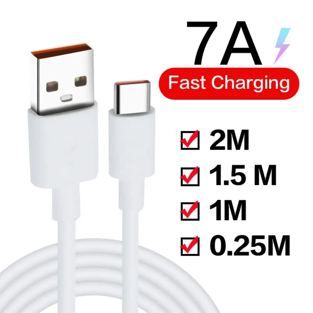 Power Bank 1PC Type C USB Mobile Phone Digital Cables Data Cable Sync Wire USB Type C Cable 7A Fast Charger Cable Data Cord