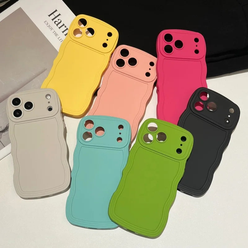 Solid Color Candy TPU Phone Cases For iPhone 17 Air 16 15 14 Plus 13 12 Mini 11 Pro Max Camera Proteciton Shockproof Soft Cover