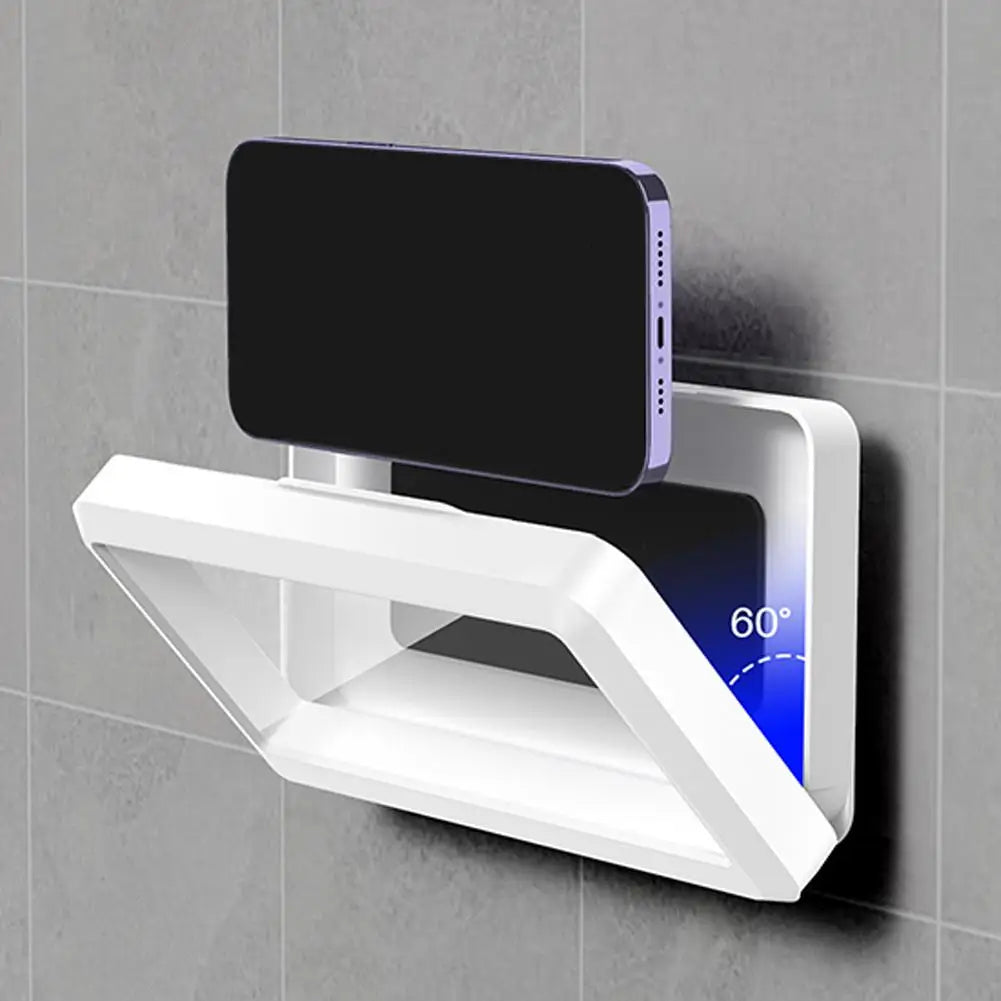 Bathroom Waterproof Phone Case Home Wall Phone Case Stand Box Self-adhesive Touch Screen Phone Cover Shower Sealing Storage