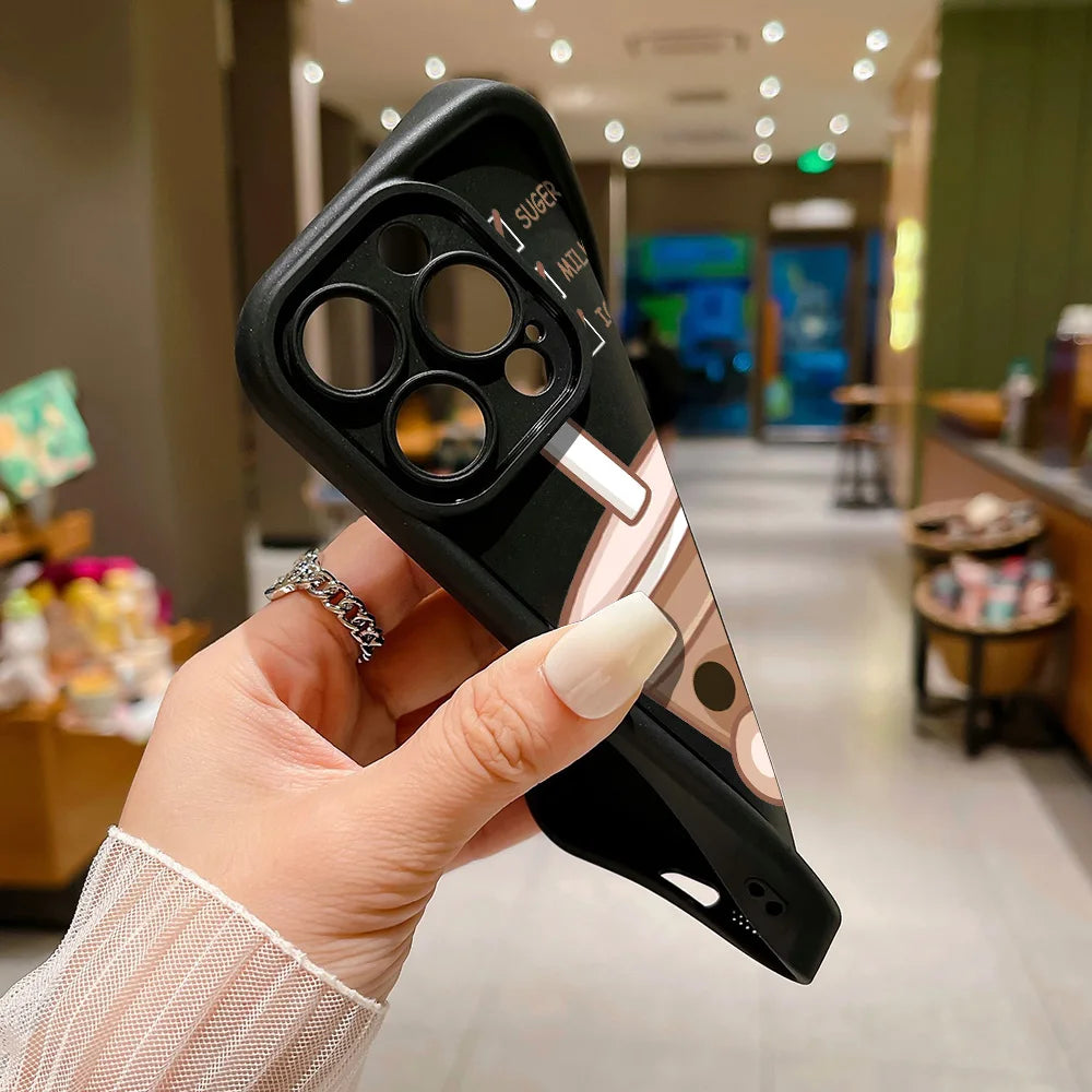 Cartoon Cute Bear Phone Cases For iPhone 11 Cases iPhone 14 16 15 Pro Max 12 13 Pro XS XR X 7 8 Plus SE 2022 SE2020 Back Cover