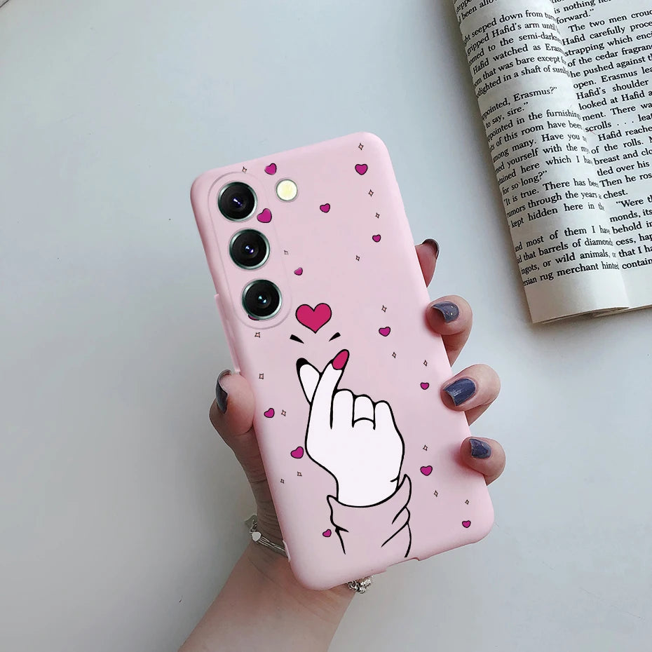 For Samsung S23 Case Cute Soft Silicone TPU Back Cover For Samsung S23 Plus + Phone Case on Samsung Galaxy S23 Ultra Coque Funda