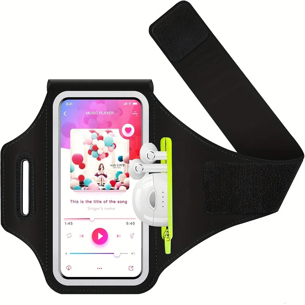 Waterproof Running Arm Bag Sport Armbands For Phone,Up to 6.7 inch Mobile Phone Ultra Light Arm Bag With AirPods Zipper Pocket