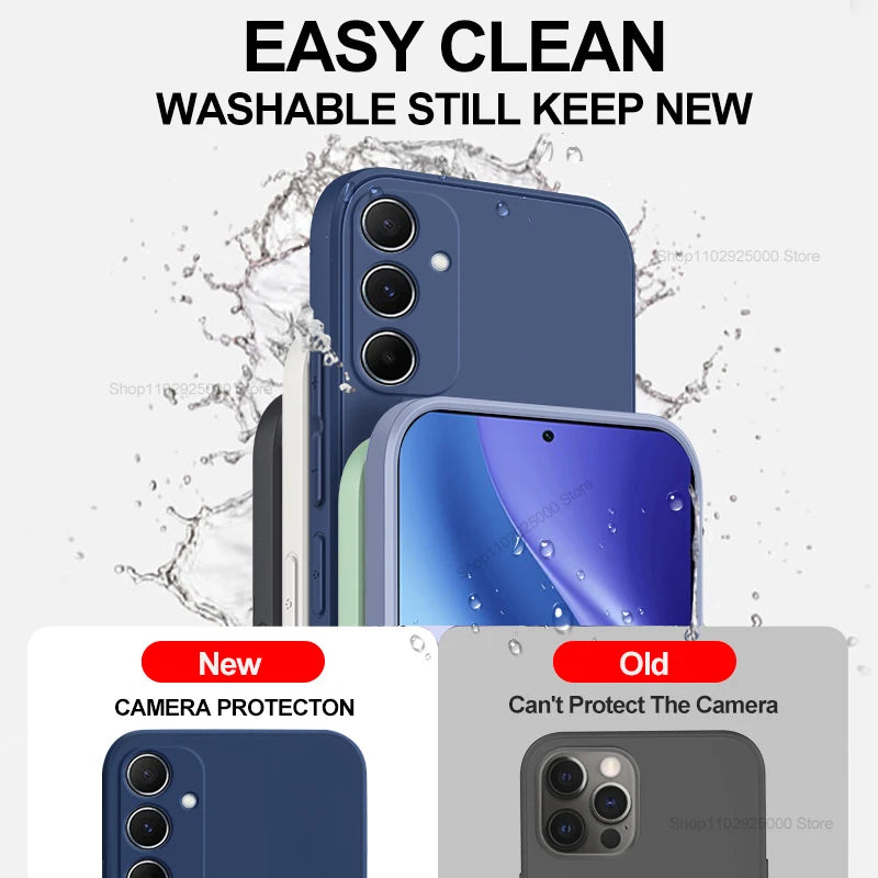 For Samsung A55 A15 A54 Case Soft Liquid Silicone Phone Cases For Samsung Galaxy A55 A15 A54 5G Shockproof Cover For Samsung A55