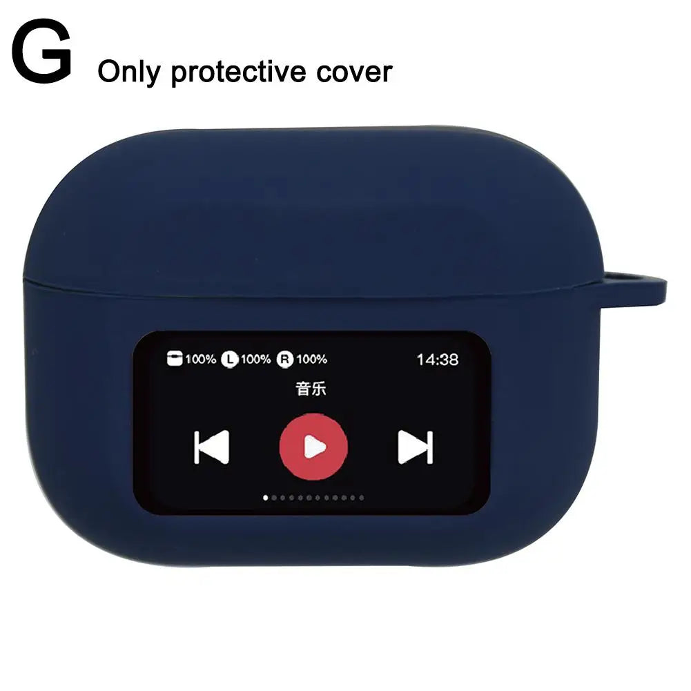 For AirPods A9pro Music Player Pattern Wireless Bluetooth Earphones Silicone Protective Case Thin Edition