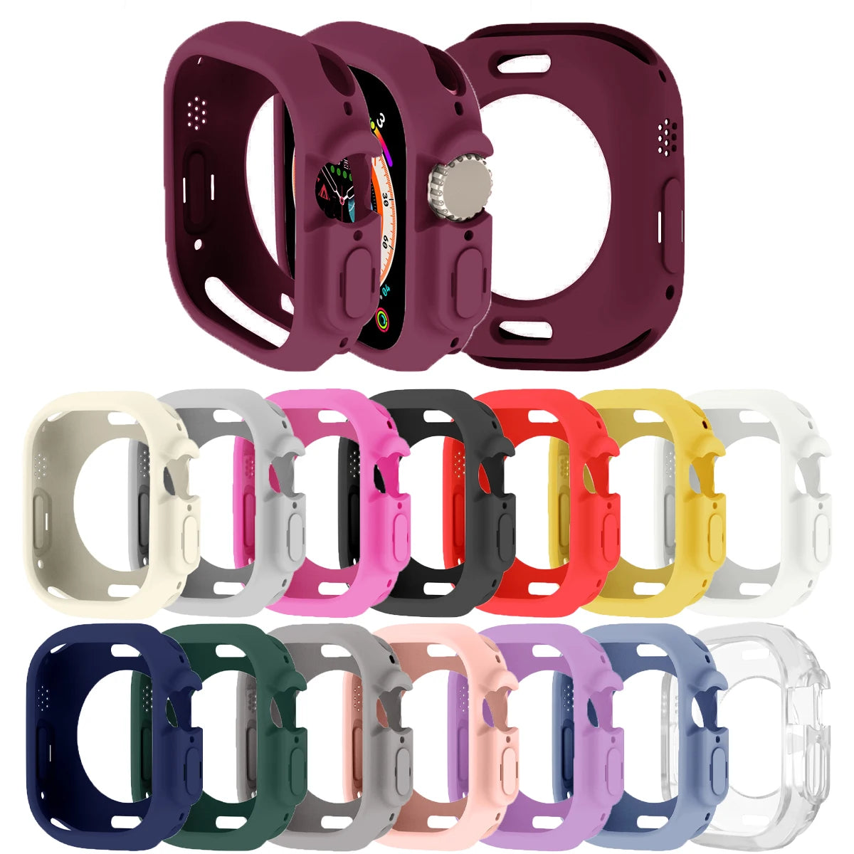 TPU soft case compatible with Apple Watch 987654 Se Apple Watch Series 40mm 44mm 41mm 45mm 49mm Ultra case