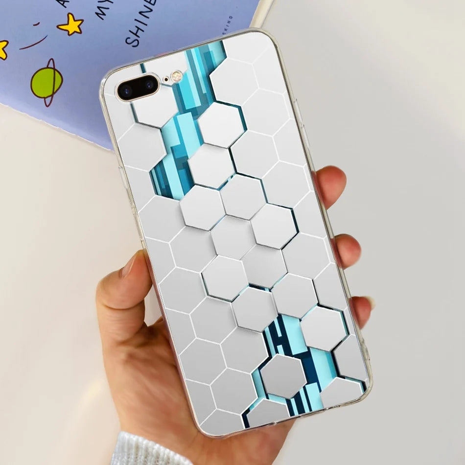 For iPhone 7 8 Plus Phone Case iPhone7 iPhone8 7Plus 8Plus SE 2020 2022 Fashion Cool Pattern Soft Silicone TPU Cases