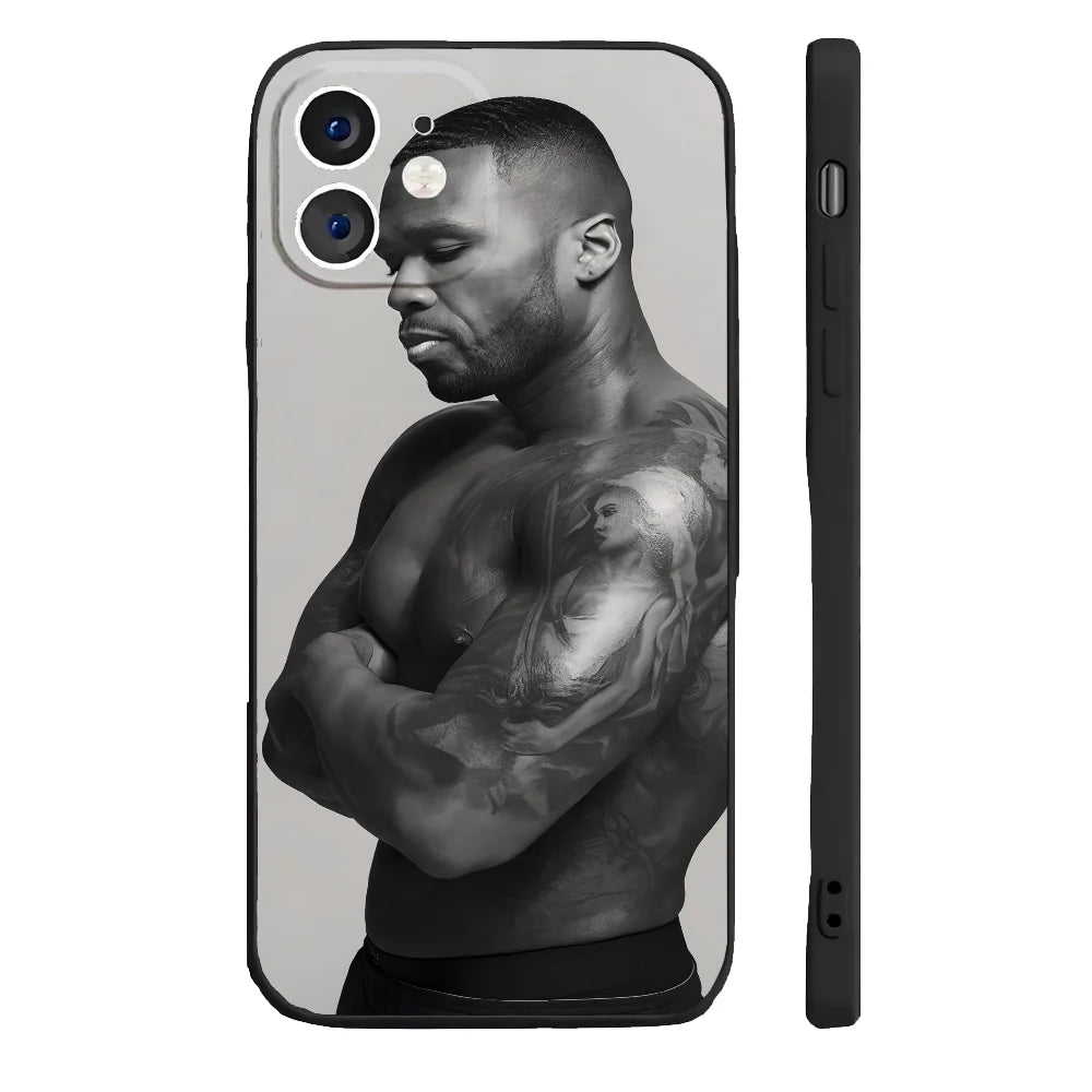 Rapper Hip Hop Street 50 Cent Phone Case Silicone Soft For IPhone 16 15 14 13 12 11 Plus Pro Max Plus