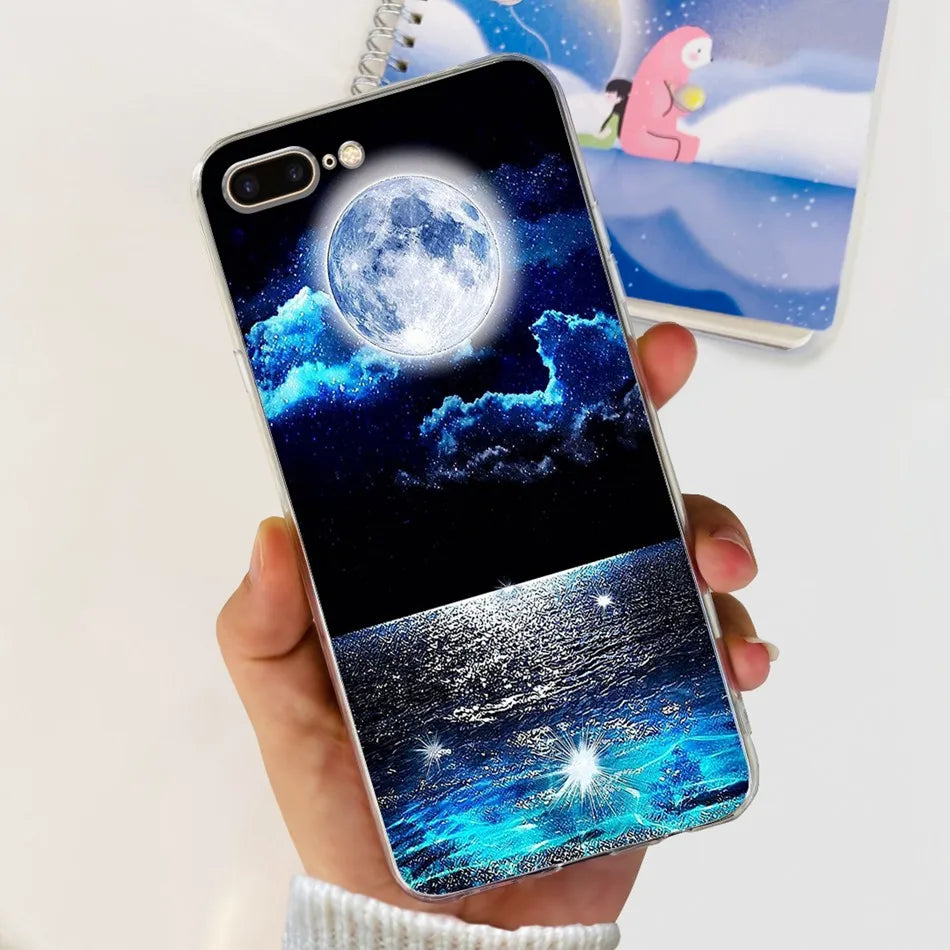 For iPhone 7 8 Plus Phone Case iPhone7 iPhone8 7Plus 8Plus SE 2020 2022 Fashion Cool Pattern Soft Silicone TPU Cases