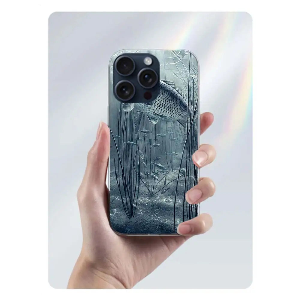 Carp Fishing Capa Phone Case For Iphone 17 Air 16 Pro Max 15 12 Pro 14 Plus 17E 16E 11 13 Mini Cover Cases Fundas Cell Clear TPU