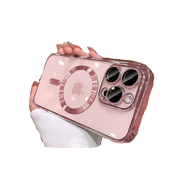 New Official Desert Gold Phone Case For iPhone 16 15 14 13 12 X 11 Pro Max Plus Clear Magsafe Magnetic Lens Protect Soft Cover